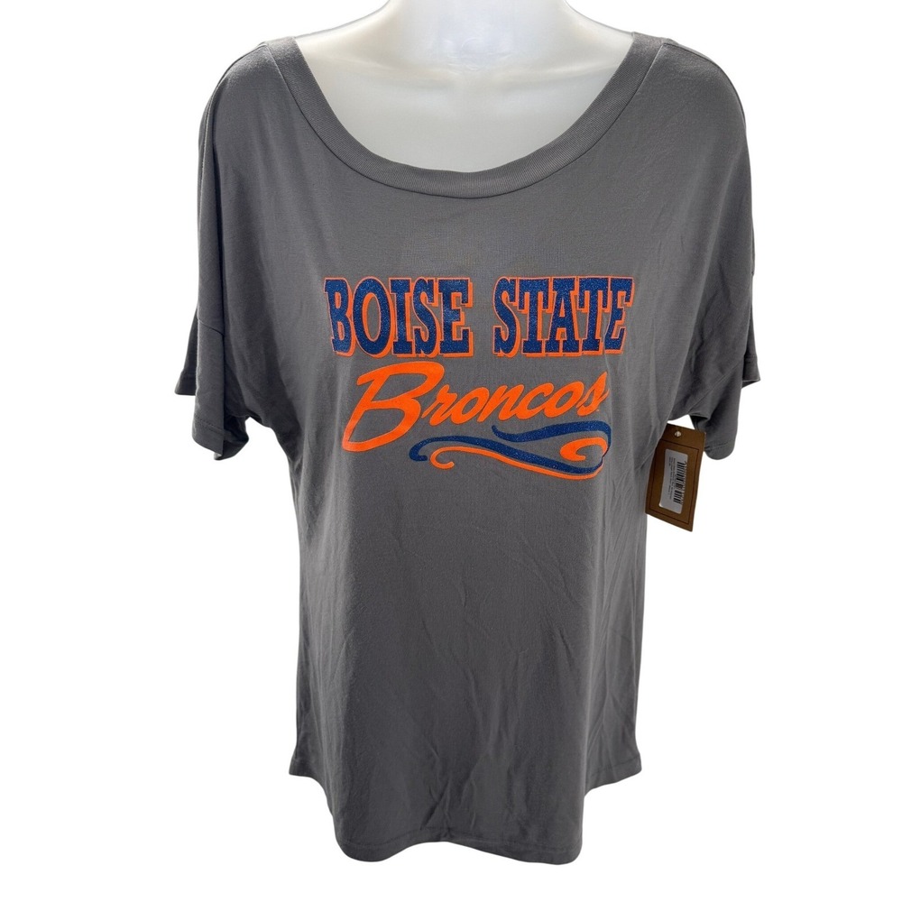Blue‎ 84 Boise State Broncos Women's Gray Tee Shirt Medium NEW